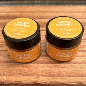 Two LUSH salted caramel lip scrubs